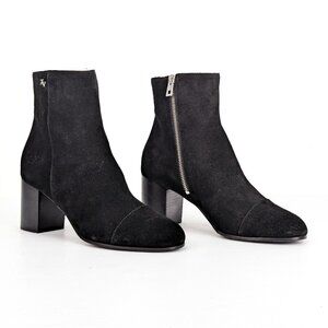 Zadig & Voltaire Women Black Suede Zip Dressy Ankle Boots sz 9US EUR39